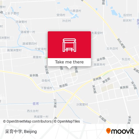 采育中学 map