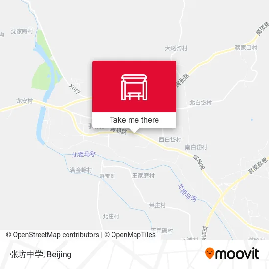 张坊中学 map