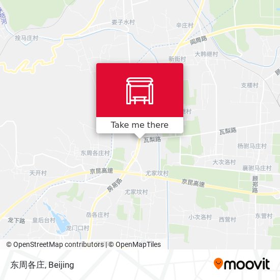 东周各庄 map