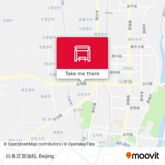 白各庄加油站 map