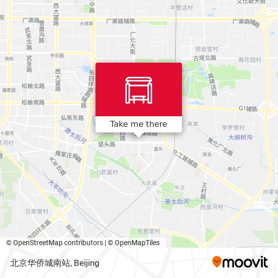 北京华侨城南站 map