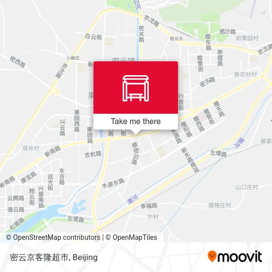 密云京客隆超市 map