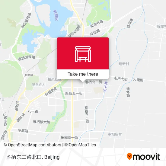 雁栖东二路北口 map