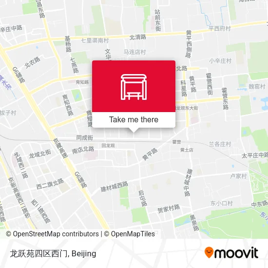 龙跃苑四区西门 map