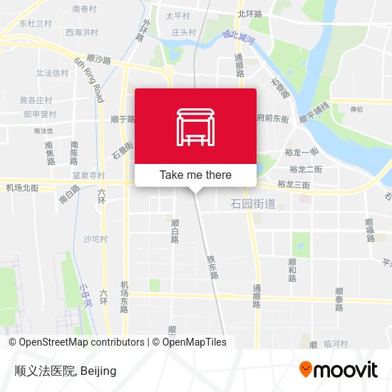 顺义法医院 map
