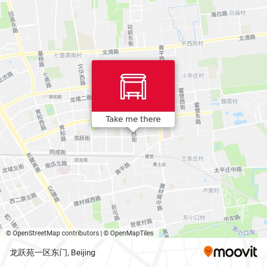 龙跃苑一区东门 map