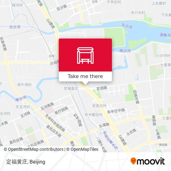 定福黄庄 map