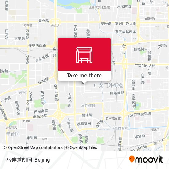 马连道胡同 map