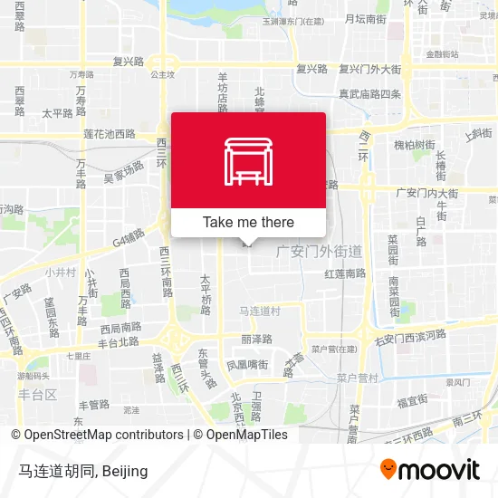 马连道胡同 map