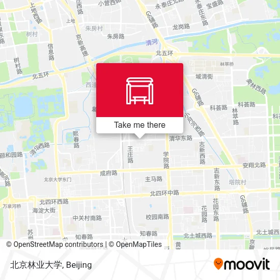 北京林业大学 map