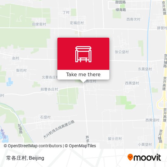 常各庄村 map
