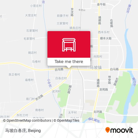 马坡白各庄 map