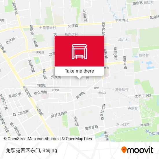 龙跃苑四区东门 map