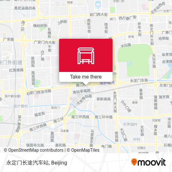 永定门长途汽车站 map
