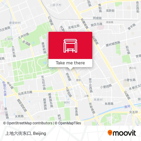 上地六街东口 map