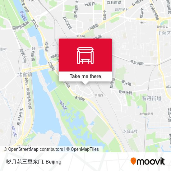 晓月苑三里东门 map