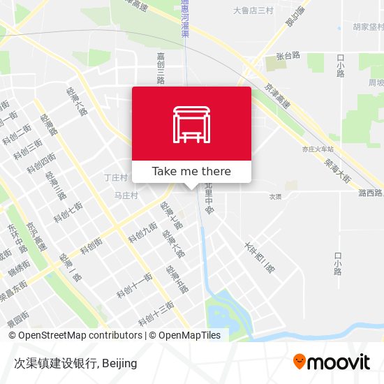 次渠镇建设银行 map