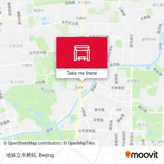 地铁立水桥站 map