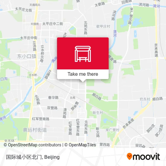 国际城小区北门 map