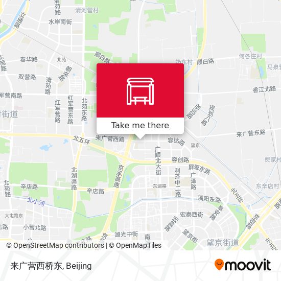 来广营西桥东 map