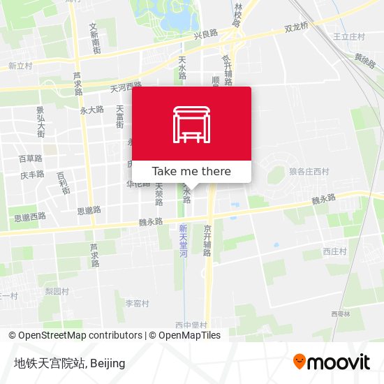 地铁天宫院站 map