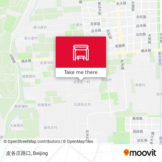 皮各庄路口 map