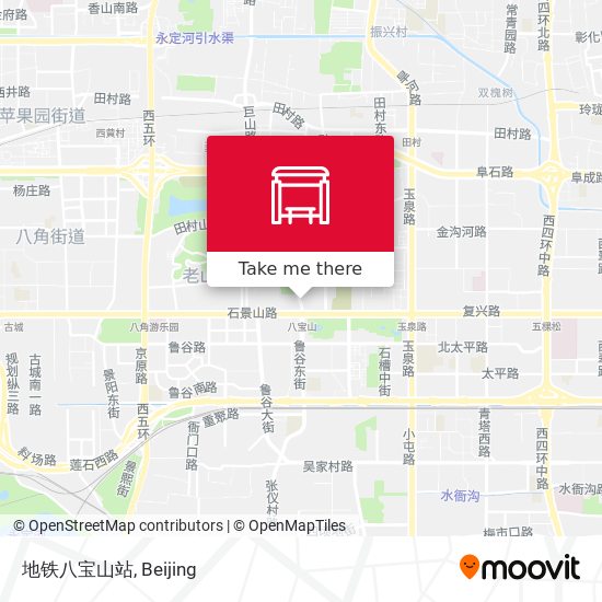 地铁八宝山站 map