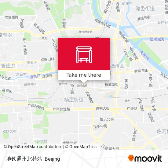 地铁通州北苑站 map
