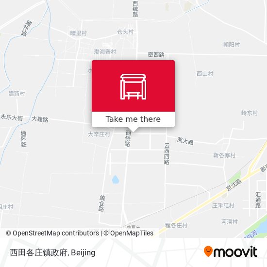 西田各庄镇政府 map