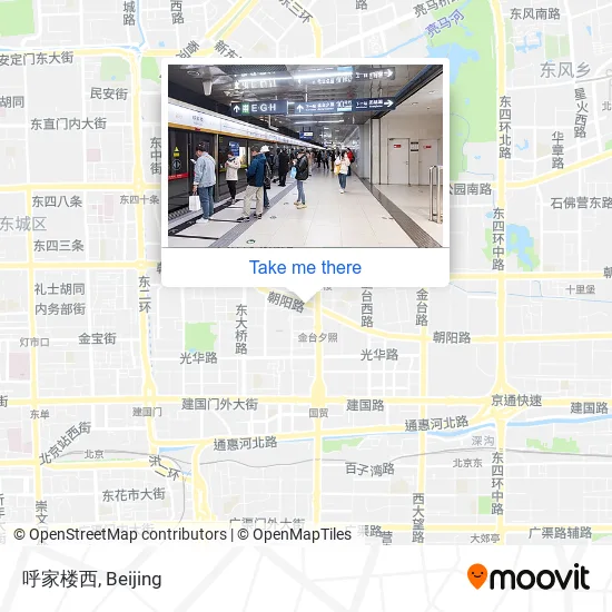 呼家楼西 map