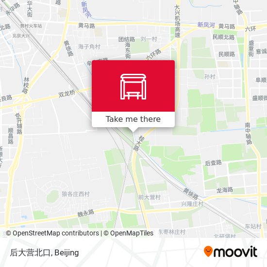 后大营北口 map