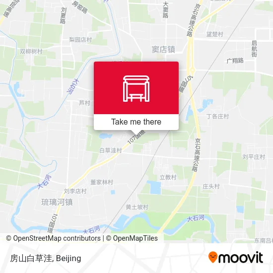 房山白草洼 map