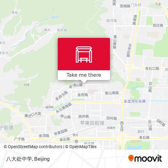 八大处中学 map