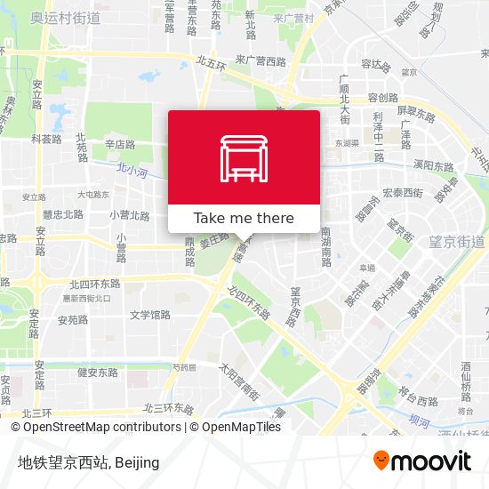 地铁望京西站 map