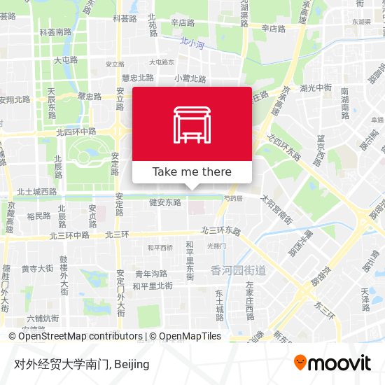 对外经贸大学南门 map