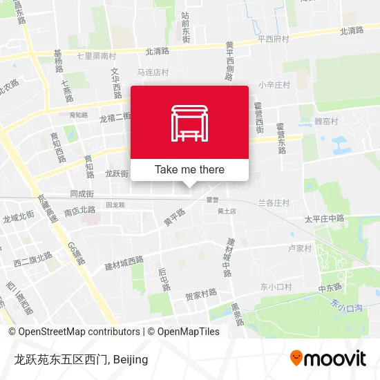 龙跃苑东五区西门 map