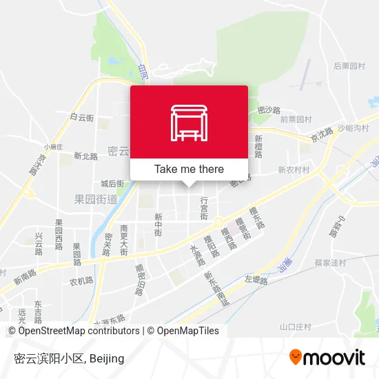 密云滨阳小区 map