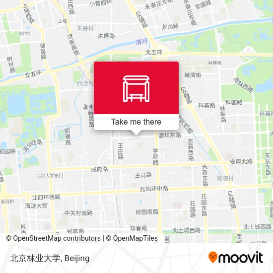 北京林业大学 map