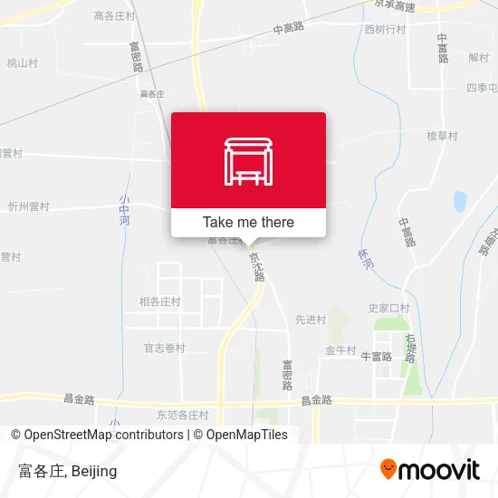 富各庄 map