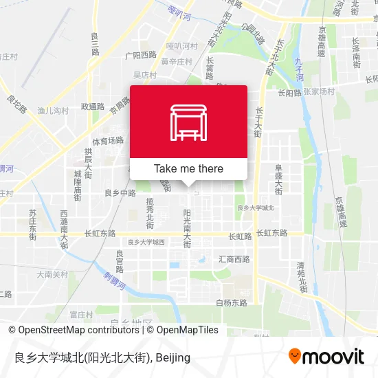 良乡大学城北(阳光北大街) map
