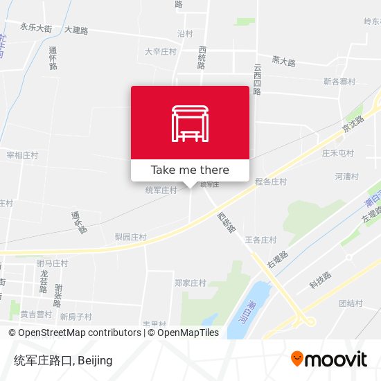 统军庄路口 map
