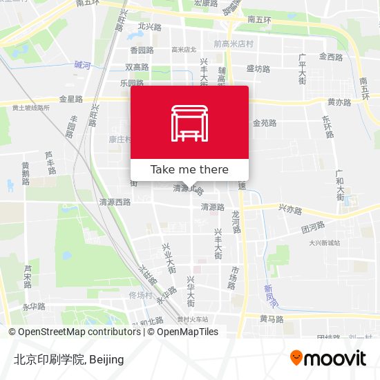 北京印刷学院 map