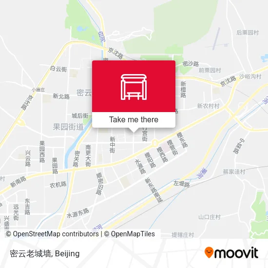 密云老城墙 map