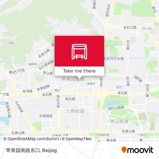 苹果园南路东口 map