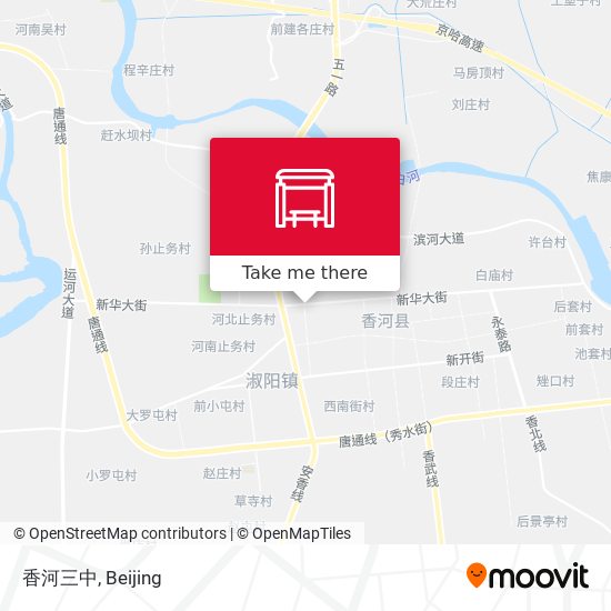 香河三中 map