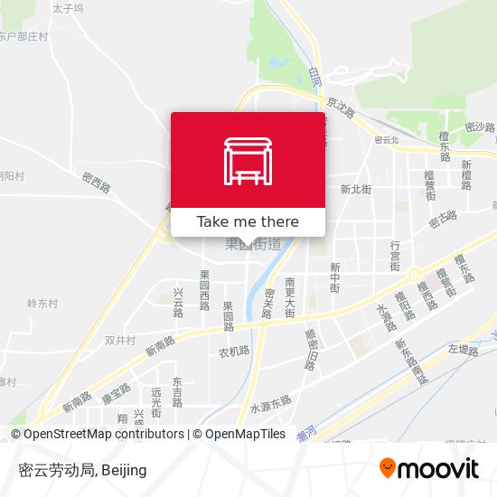 密云劳动局 map