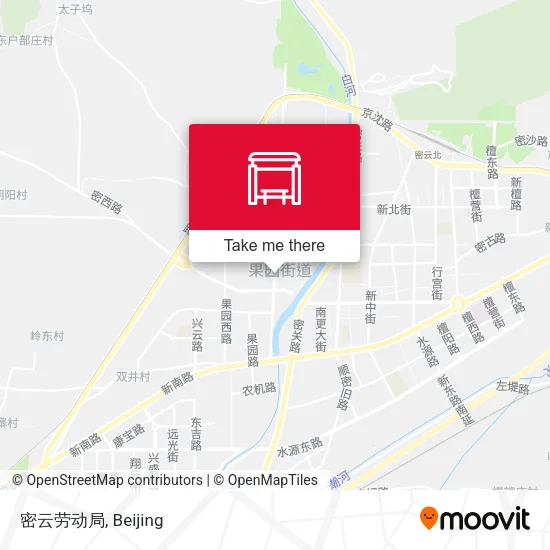 密云劳动局 map