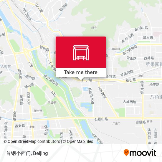 首钢小西门 map