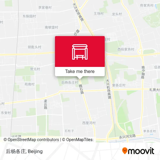 后杨各庄 map