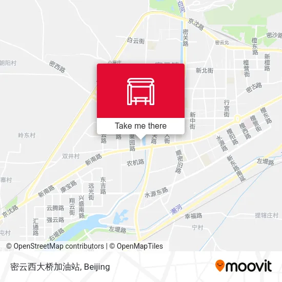 密云西大桥加油站 map